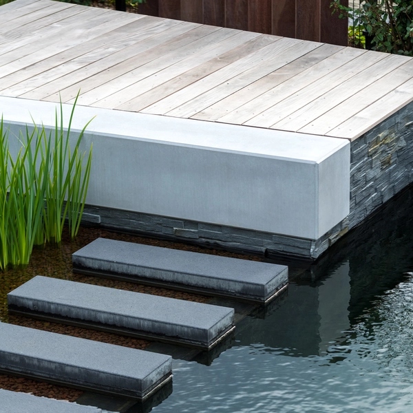 Application image for Beams in de rij: van de voortuin tot de vijver